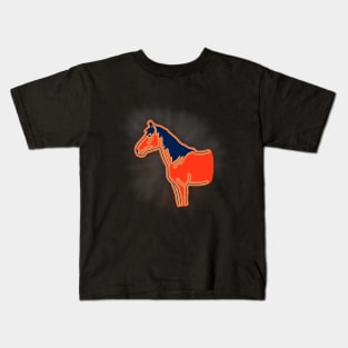 Red Horse silhouette Kids T-Shirt